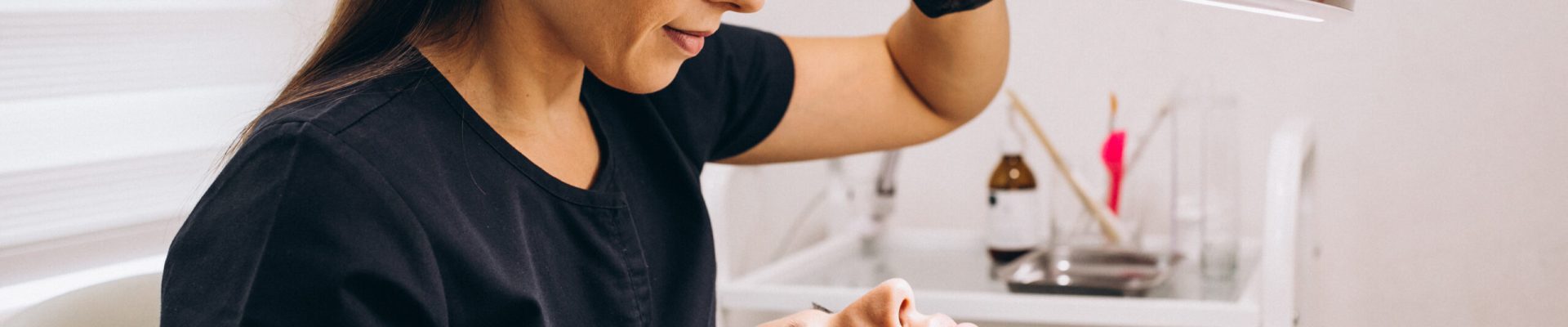 Woman making beauty procedures at a beauty salon